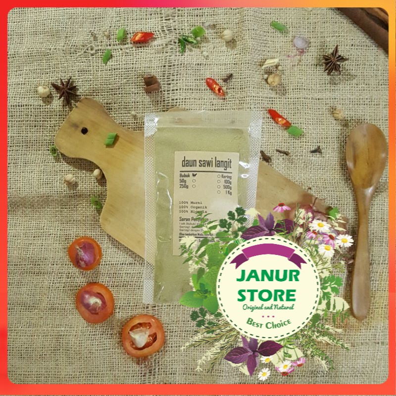 

DAUN SAWI LANGIT MUKA MANIS BUBUK 100 GRAM - Vernonia Cinerea - MURNI - JSR - REMPAH