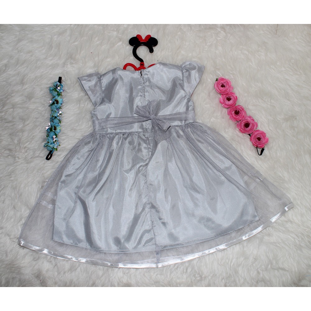 Dress Kids Tata/Dress Brukat Anak Princess/Gaun Pesta Motif Renda/ Baju Anak Bayi 2-4 Tahun