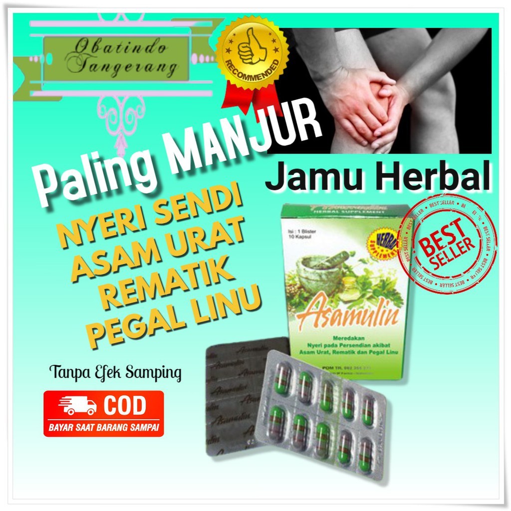 

Asamulin original Obat Herbal berkhasiat asli Kapsul Obat Asam Urat Tanpa efek samping per box