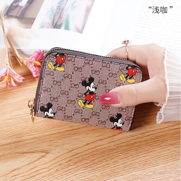 AND COD DOMPET KARTU WANITA KULIT PU DOMPET KOIN ZIPPER MULTIFUNGSI DOMPET WANITA MURAH HITS D47