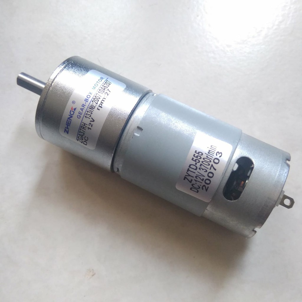 Motor GearBox DC 12V 27R - 3700 rpm ( ZGA37RH 133i )