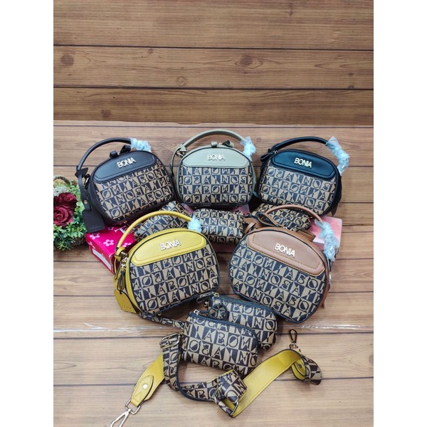 TAS BONIA SONIA BULAT SET DOMPET SUPER