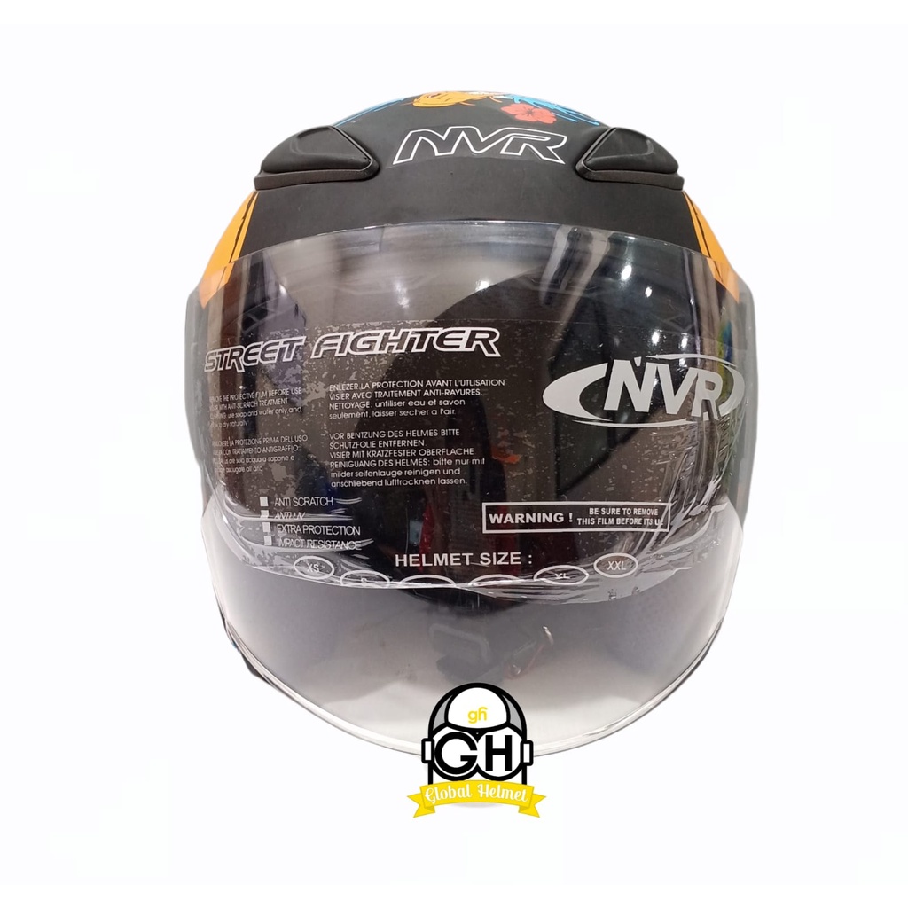 HELM NVR R-26 SAMURAI BLACK DOFF HALF FACE SINGLE VISOR HELM MURAH SNI HELM DEWASA DJMARU GALAXY R6 R1