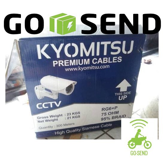 Kabel CCTV Coaxial KYOMITSU RG6+ Power 300M KHUSUS GO-SEND!!