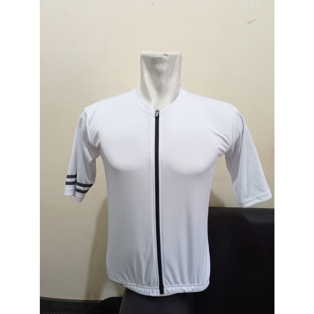 Terbaru Baju Jersey Sepeda Aero Roadbike Polos - Putih