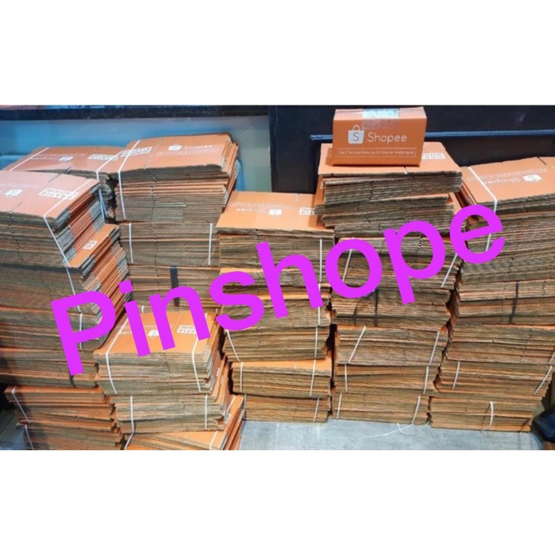  KARDUS KOSONG  SHOPEE 12x22 Cm Tinggi 10 Cm BOXS Packing 