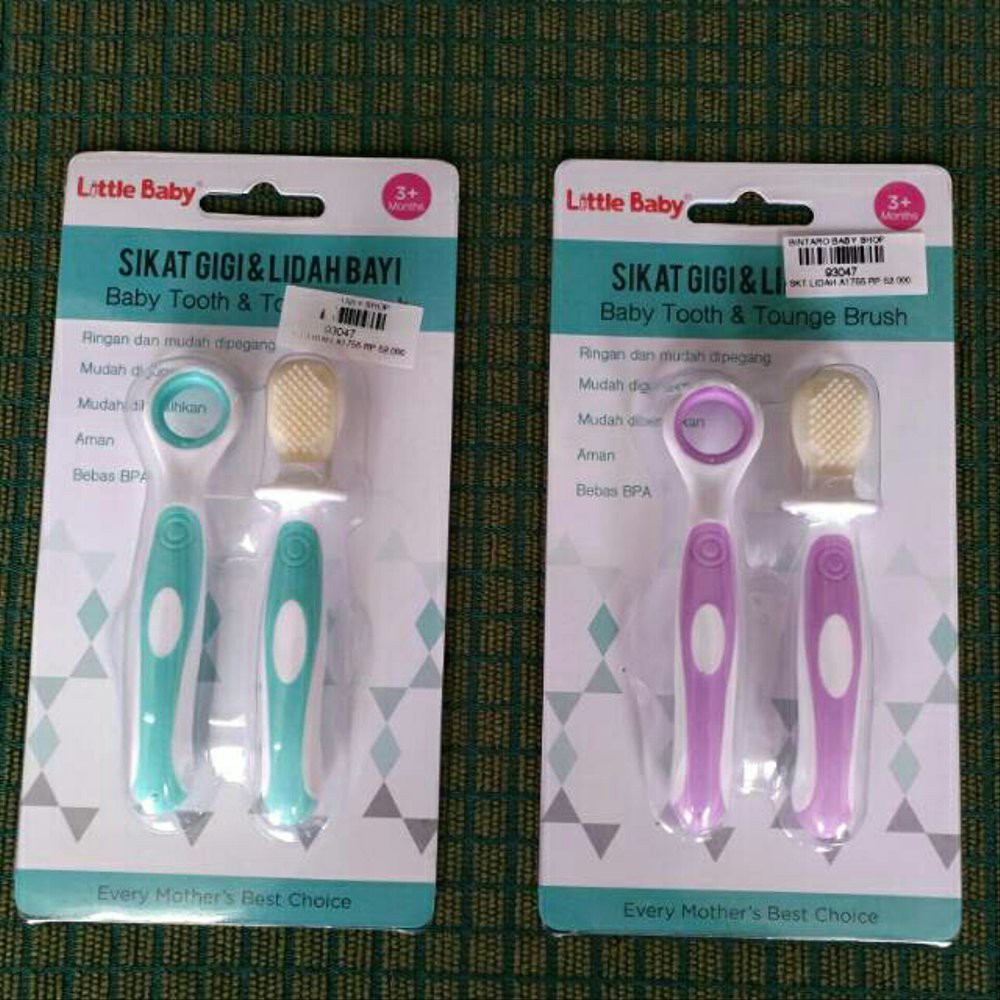 Little Baby Sikat Gigi dan Lidah Bayi toothbrush 2 in 1