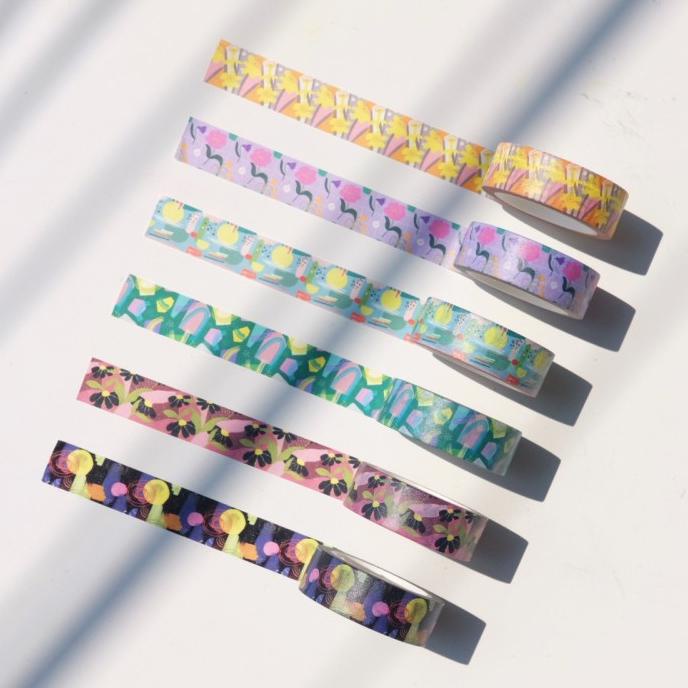 

Pack of 6 Tropical Washi Tapes