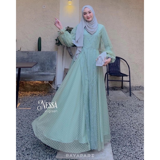 Rayapari Indonesia - Nessa Dress Green Size M by Rayapari