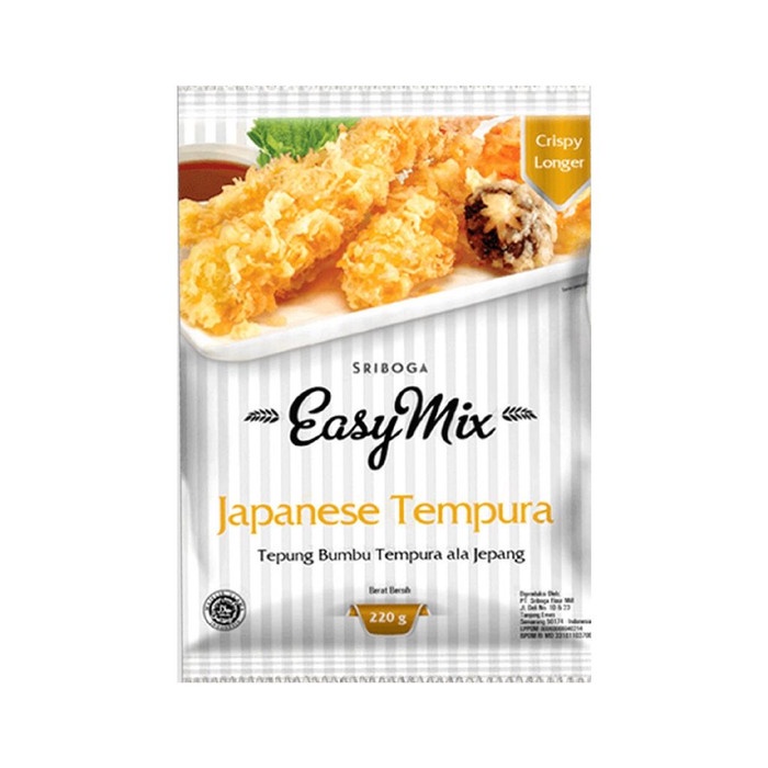 

MURAH Sriboga Easy Mix Tepung Bumbu Japanese Tempura 220gr Crispy Tanpa MSG
