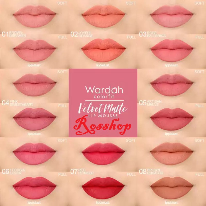 harga lipstik wardah colorfit velvet matte lip mousse