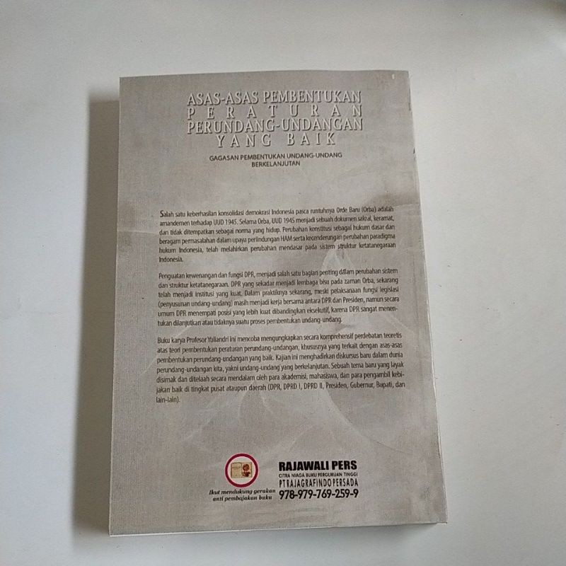 Buku Asas Asas Pembentukan Peraturan Perundang Undangan Yang Baik Shopee Indonesia