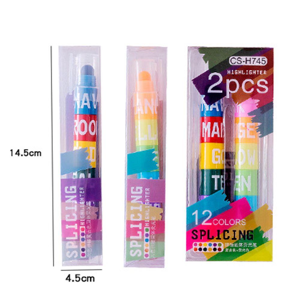 [Elegan] Stabilo Spidol Stackable 6in1 Graffiti Jahitan Warna-Warni Crayon Painting Bolpen