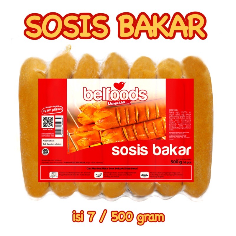 Sosis bakar belfoods 500 gram 7 pcs