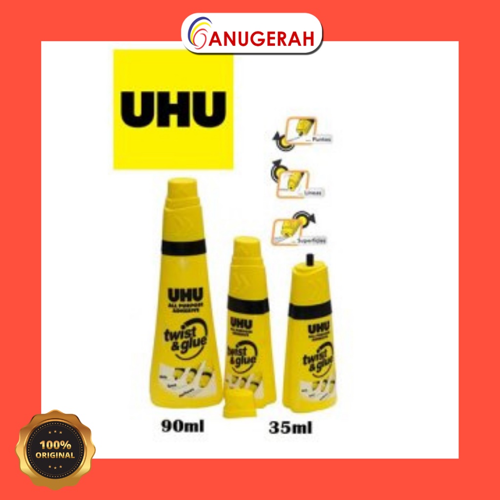 

UHU LEM PRAKARYA TWIST & GLUE 35ML & 90ML