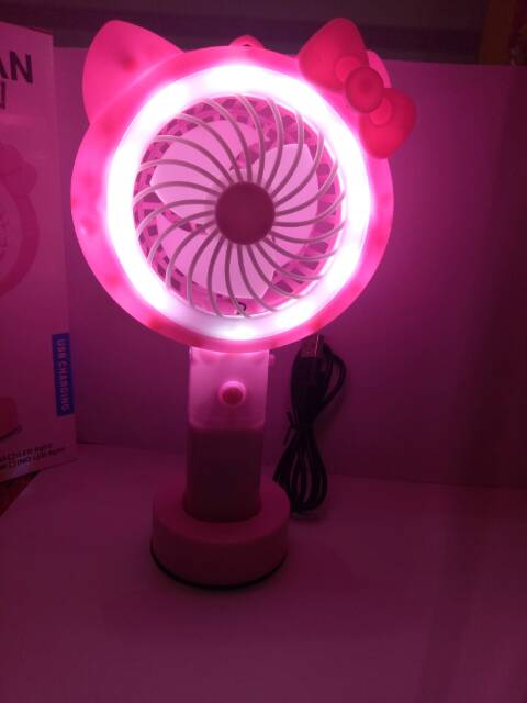 Mini Fan Hello Kitty LED Night/ Kipas Portable Mini/Kipas Hello Kitty/kipas angin mini