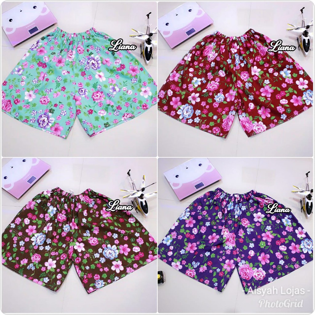  Celana  Pendek  Wanita  Motif BUNGA Shopee  Indonesia