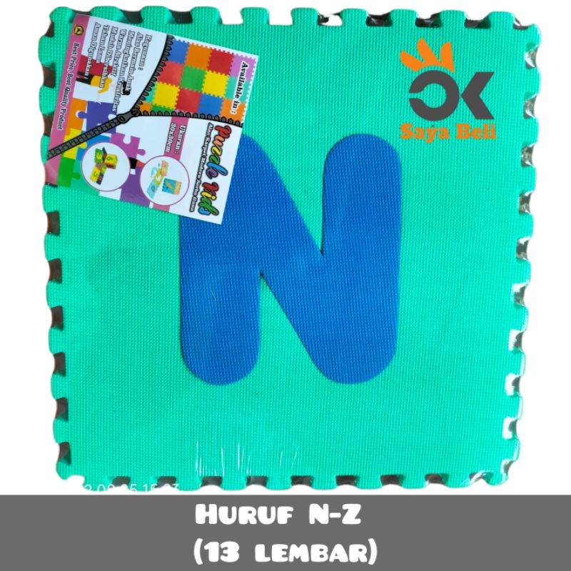 EVAMAT MATRAS/ PUZZLE KIDS EDUKASI TEBAL 30x30x1CM PUZLE ANAK/ LANTAI/ EVAMAT/ PLAYMAT/ MOTIF HURUF/ ABJAD/ ANGKA/ BUAH