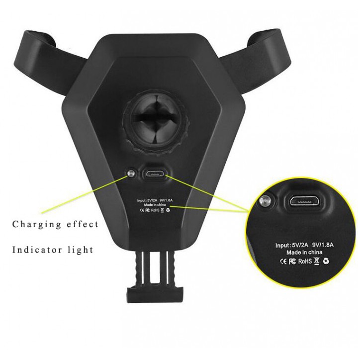 SCIENORM N5 QI Wireless Charger 2 in 1 Fast Charging Dashboard Holder