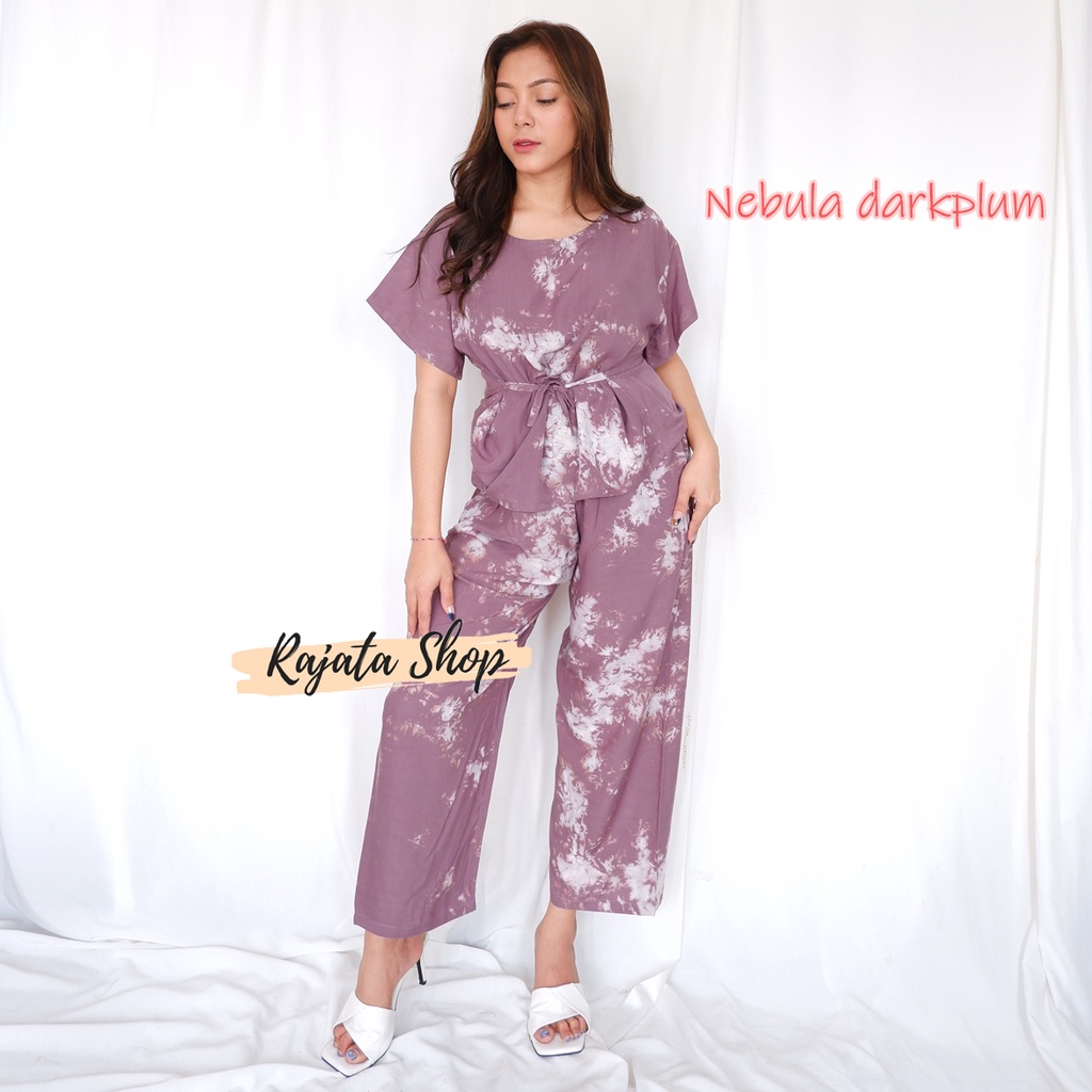 DASTER SETELAN BABYDOLL-BD NEBULA DARKPLUM