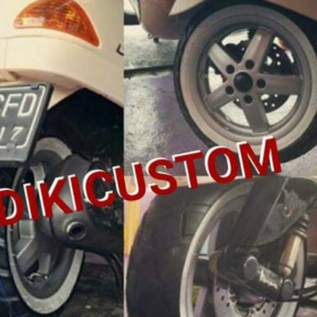 Aksesoris vespa lx .s. lxv.list ban vespa white wall vespa