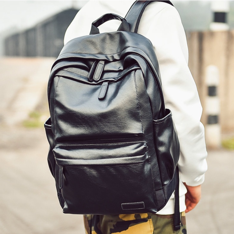 Tas Ransel Kulit Pria Backpack Kulit Pria Tas Sekolah Tas Pria AEH61