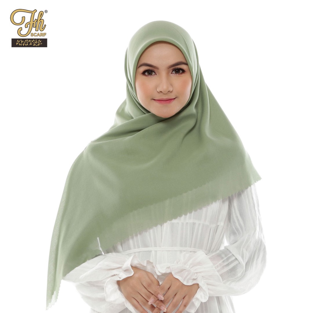 HIJAB SEGI EMPAT POLOS VOAL LASERCUT POLOS / HIJAU SEMEN / CENTALOPE / PINK BABY / SALEM BABY