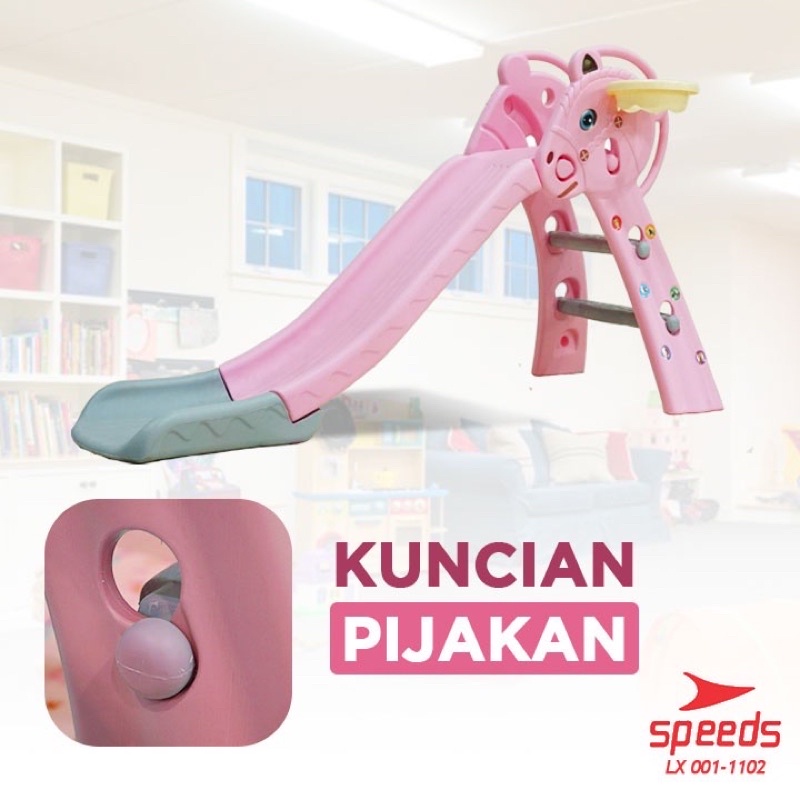 SPEEDS Perosotan Anak Mainan Seluncuran Anak Free Ring Basket Prosotan Anak Karakter-2