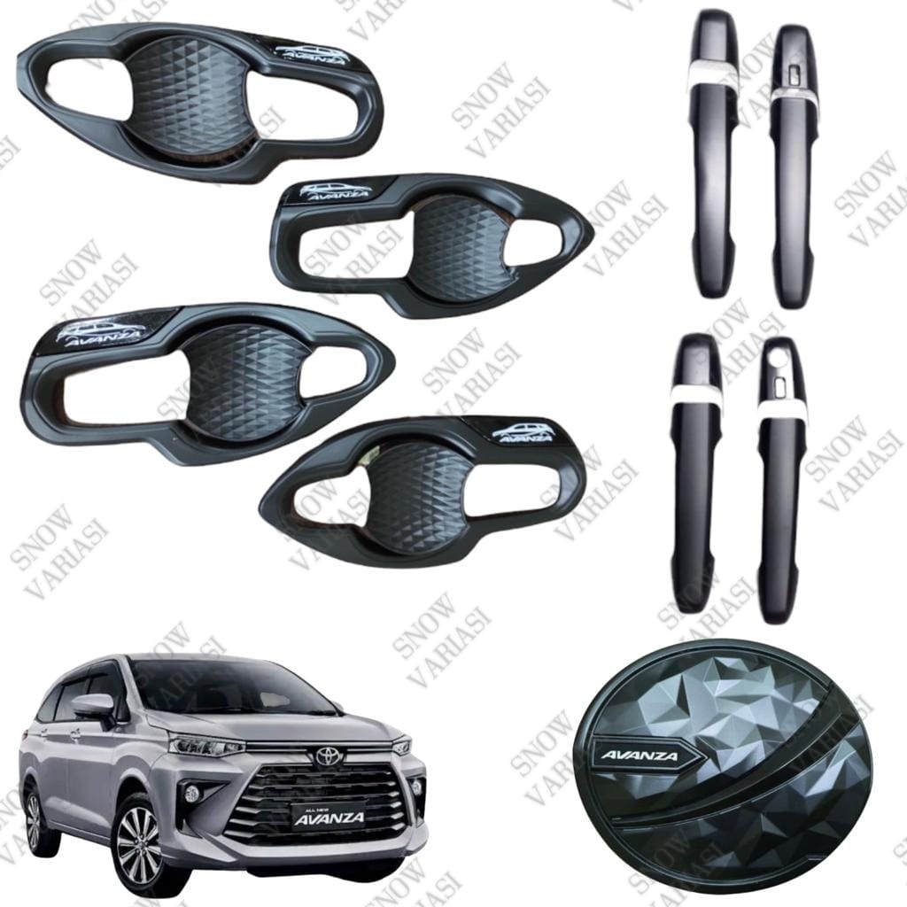 Paket Outer Handle Tank Cover Avanza Xenia Veloz 2022 2023 2024 UP Hitam