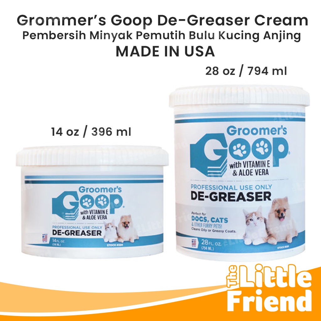 Groomer's Goop Degreaser Cream Pembersih Minyak Pemutih Bulu Kucing Anjing Hewan 794ml