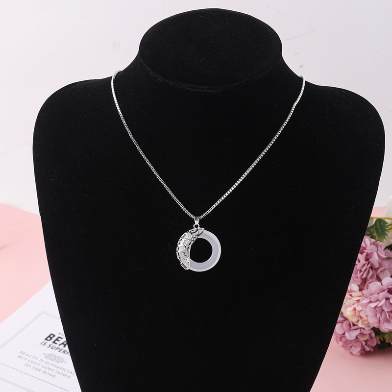 Kalung Liontin Bahan Resin Alloy Desain Naga Gaya Klasik / Romantis Untuk Pria / Wanita