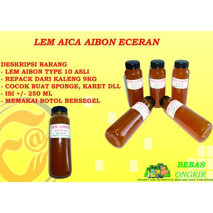 

Cuci Gudang Awal Tahun LEM AICA AIBON TYPE 10 / LEM KUNING BOTOL ECERAN - 250 ml Promo Awal tahun