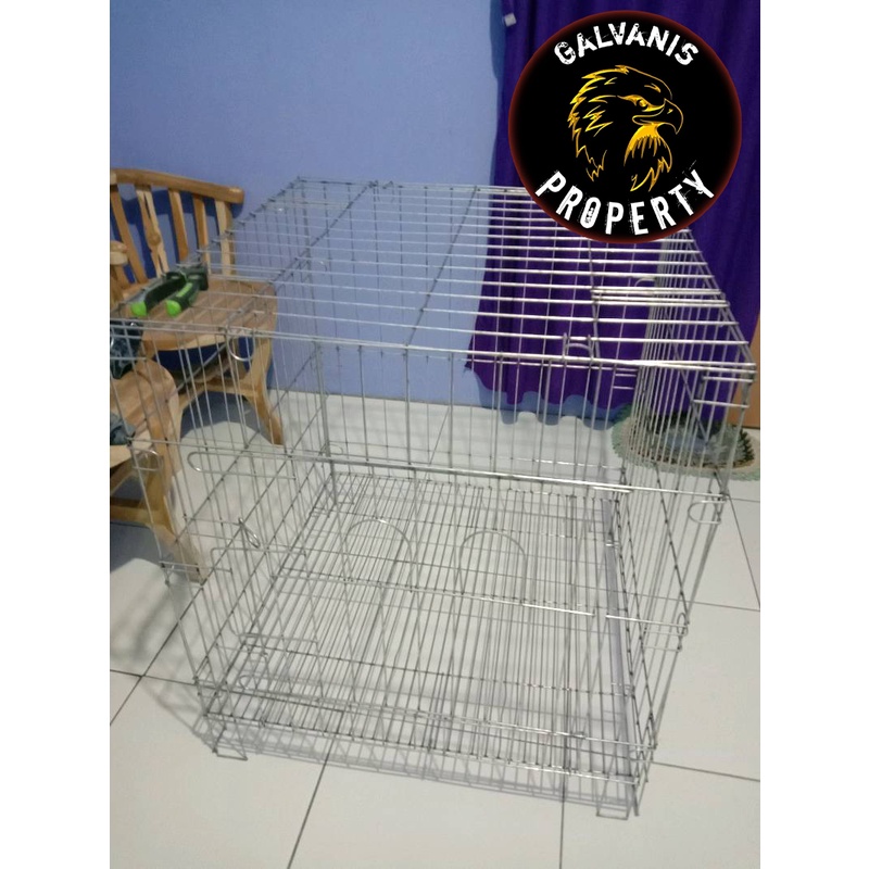 KURUNGAN TENGGARAN UMBARAN AYAM P70L70T80cm/kurungan box semi galvanis/kurungan kandang jemur ayam/k