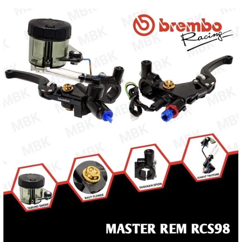 Master rem bremb0 rcs18 full cnc beat vario mio xeon scoopy vixion sonic fu rxking tiger ninja jupiter f1zr/MASTER REM RCB45