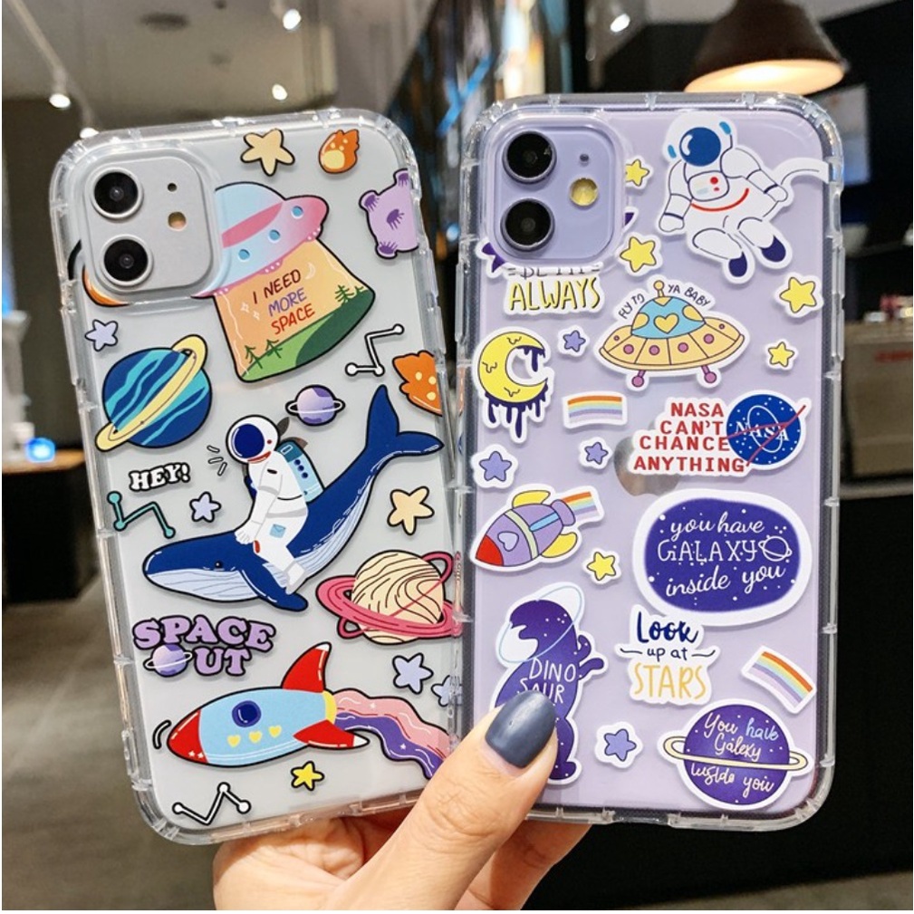 Space printing anticrack case samsung s5 s6 edge s7 3dge s8 plus s9 plus s10e s10 plus lite 2020 a3 a5 a6 plus a7 a8 a9 2016 2017 2018