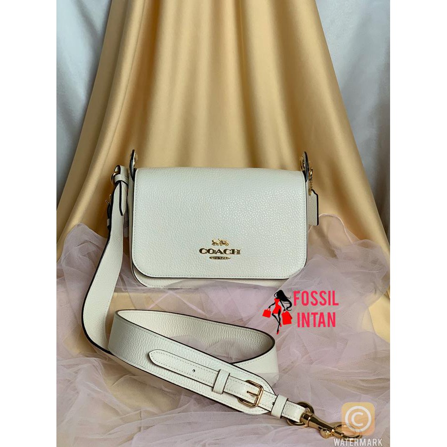 ☛☛ TRUSTED SELLER TAS SELEMPANG MURAH WANITA☛☛ COACH JES SMALL MESSENGER CHALK ORIGINAL SALE