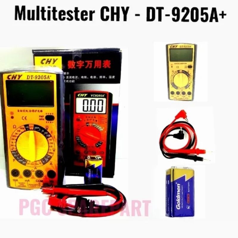 Jual Multimeter Multitester Digital CHY DT9205A Plus Multimeter Multi