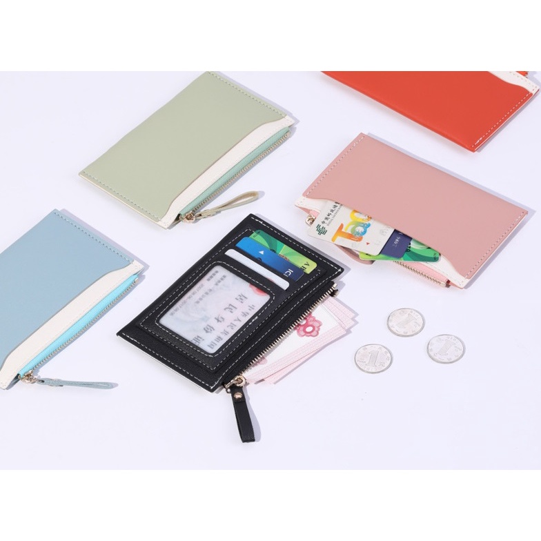 Dompet Kartu Koin Organizer Card Wallet Dengan Resleting - CH100