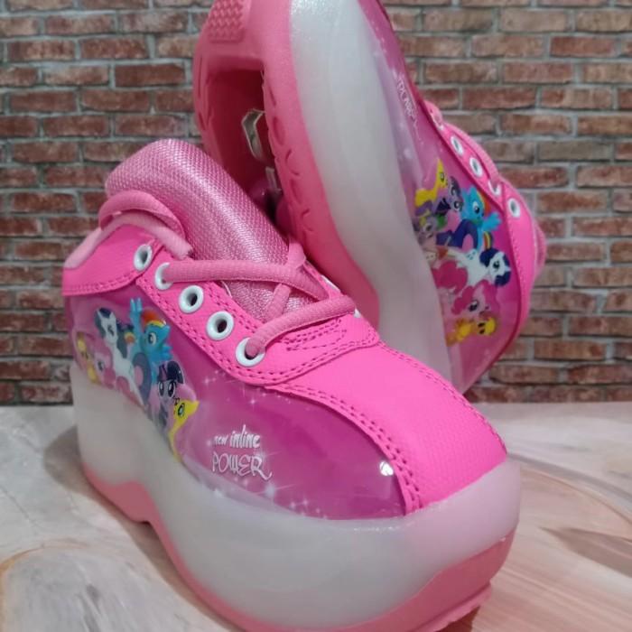 SEPATU RODA ANAK RODA 4 KARAKTER PONY -PINK PROMO