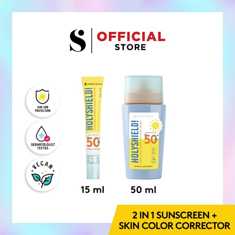 Somethinc Holyshield Sunscreen Comfort Corrector Serum 50ml dan 15ml