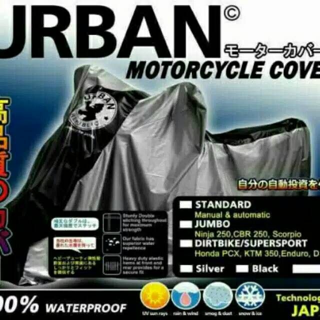 COVER SARUNG SELIMUT TUTUP MOTOR URBAN WATERPROOF HONDA YAMAHA VESPA SUZUKI BEBEK VARIO BEAT JUPITER