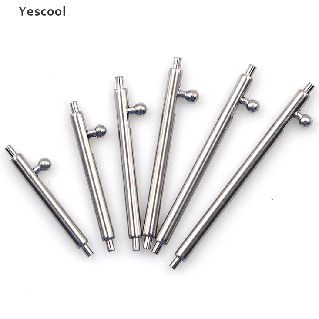 Yescool 10Pcs pin bar stainless steel quick release 12-22mm Untuk strap Jam Tangan