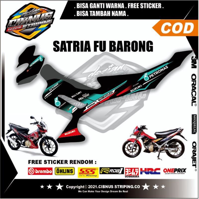 STRIPING CUSTOM SATRIA FU 150 PETRONAS(BARONG/OLD)