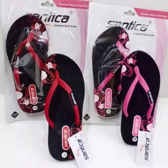Mudah Sandal Wanita Sandal Jepit Santica Bloom Original Awet Sale