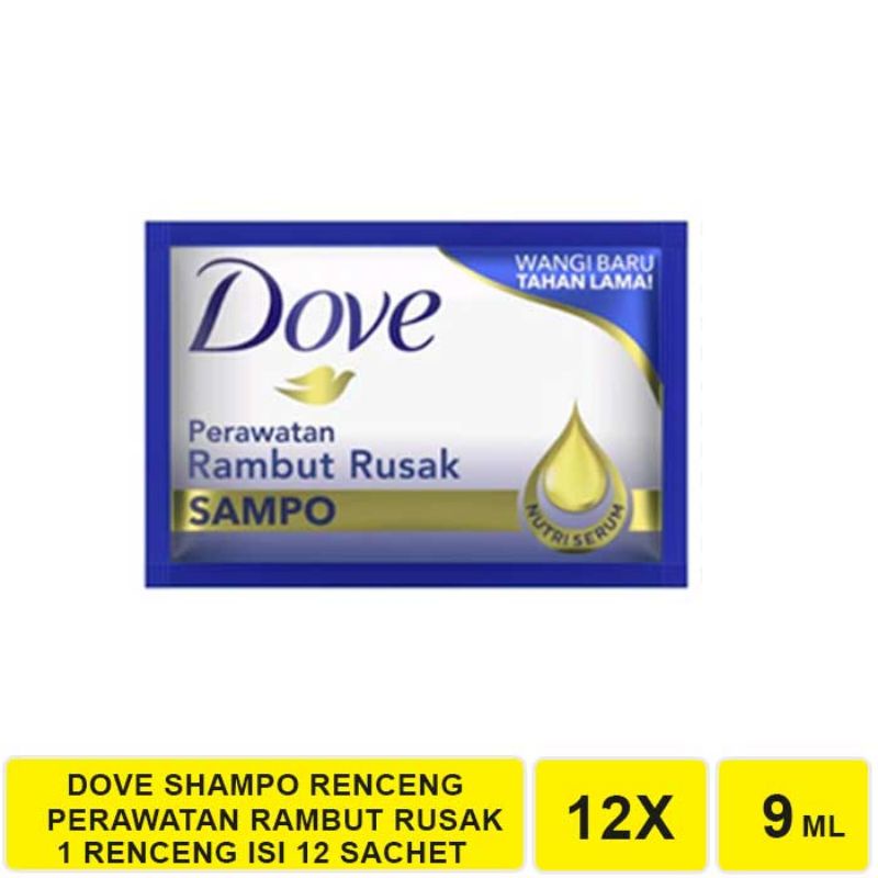 DOVE SHAMPO SACHET 12 PCS