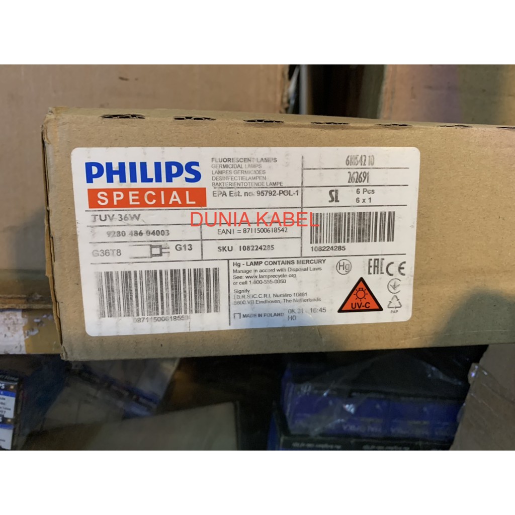 Lampu Kuman Lampu UV 36w Philips /lampu UV TL TUV 36 watt Philips