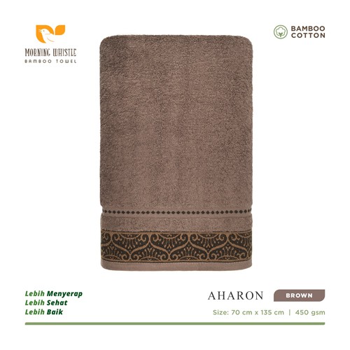 Handuk Terry Palmer Morning Whistle Bamboo Aharon Handuk Mandi Dewasa  ukuran 70 x 135 cm