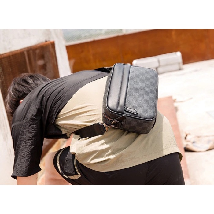 Tas Selempang Kulit Pria  Crossbody Sling Bag TS-178