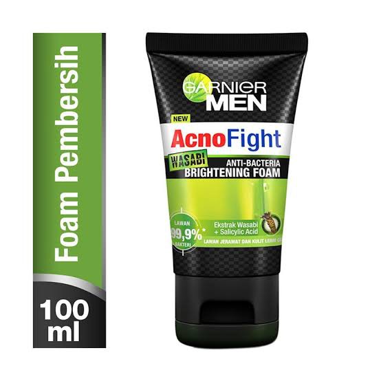 GARNIER Men Acno Fight Anti-Bacteria Brightening Foam 100ml (Wasabi)