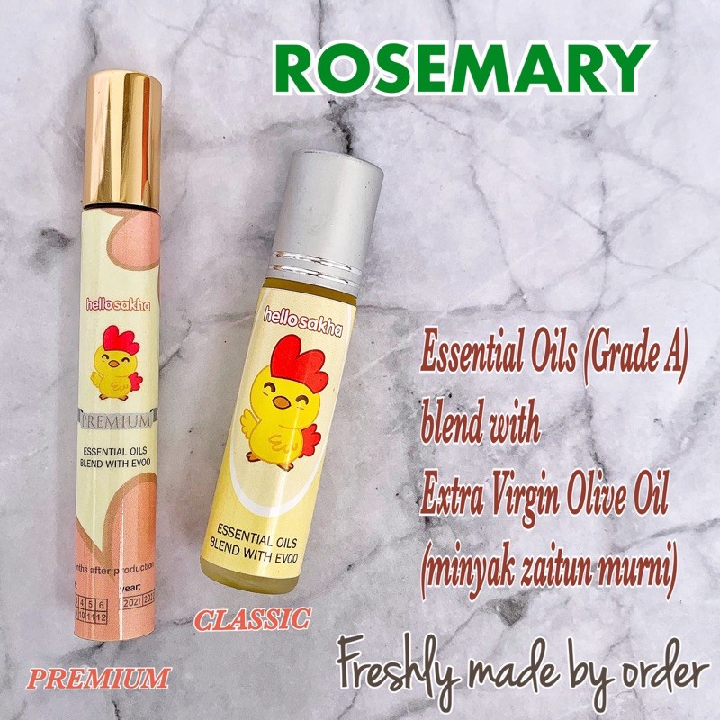 ROSEMARY Essential Oil + Evoo / minyak zaitun / obat herbal kulit kepala / ketombe / rambut rontok